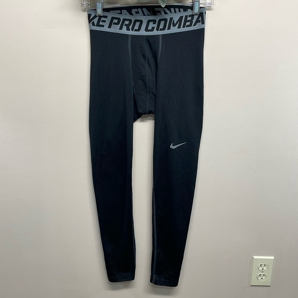 Nike Pro Combat Training Pants Tights Black M - Picture 1 of 15